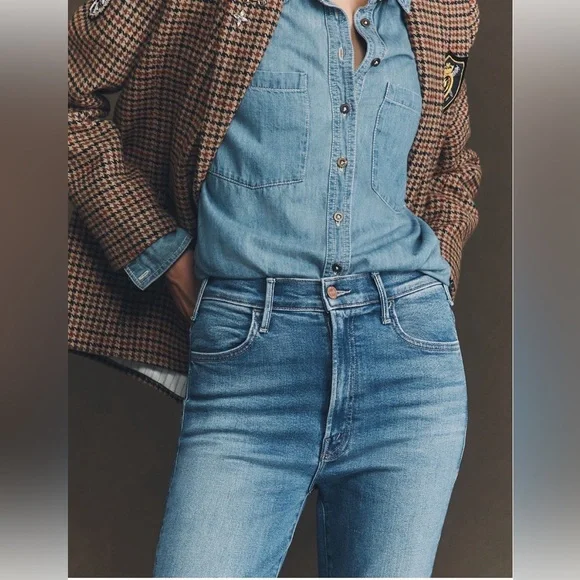 NWT MOTHER THE HUSTLER MID-RISE ANKLE JEANS SZ 28 - Picture 5 of 5